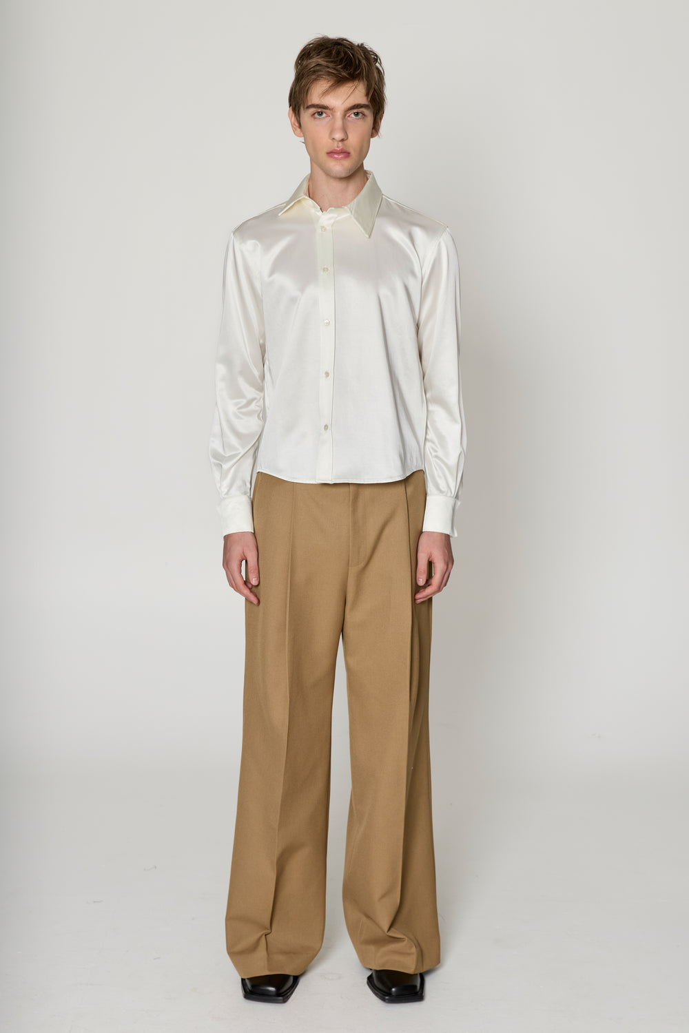 Sateen Asymmetric Shirt