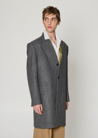 Grey Essentia Wool Coat