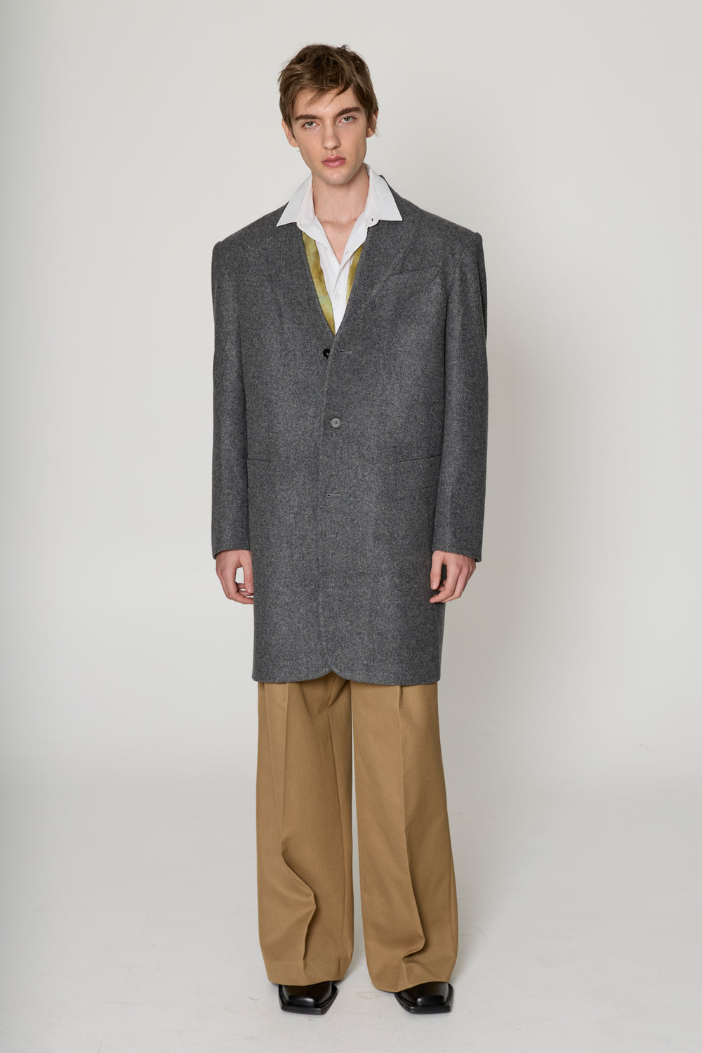 Grey Essentia Wool Coat