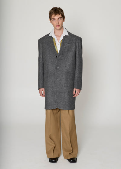 Grey Essentia Wool Coat