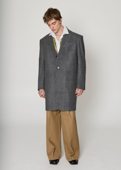Grey Essentia Wool Coat