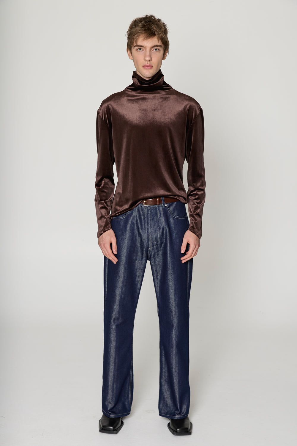 Chocolate Velvet Turtleneck