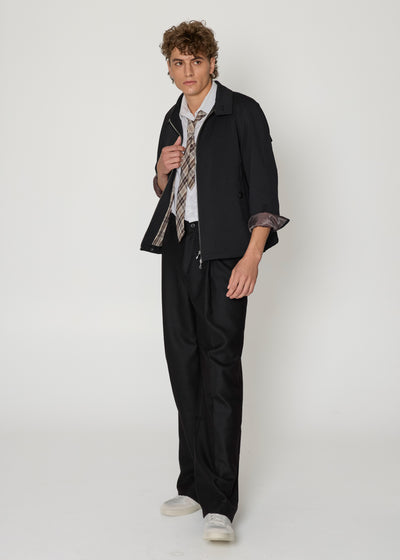 Black Sport Harrington Jacket