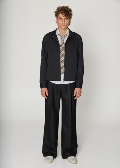 Black Sport Harrington Jacket
