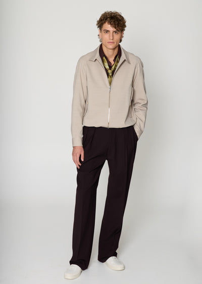 Beige Sport Harrington Jacket