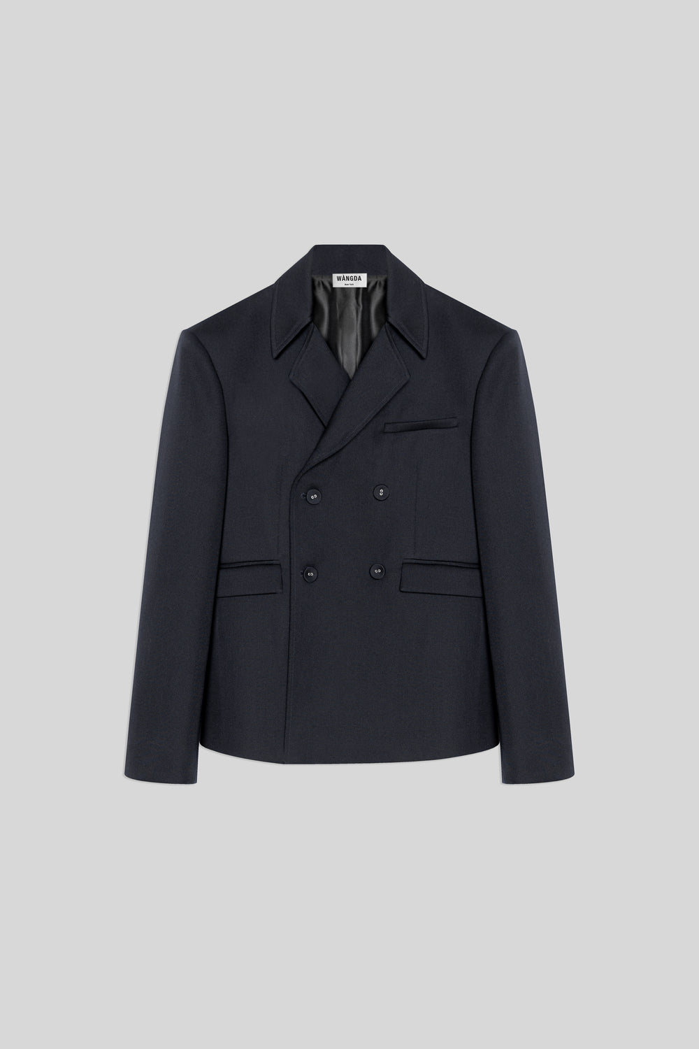 Black Re-engineered Double-Breasted Blazer