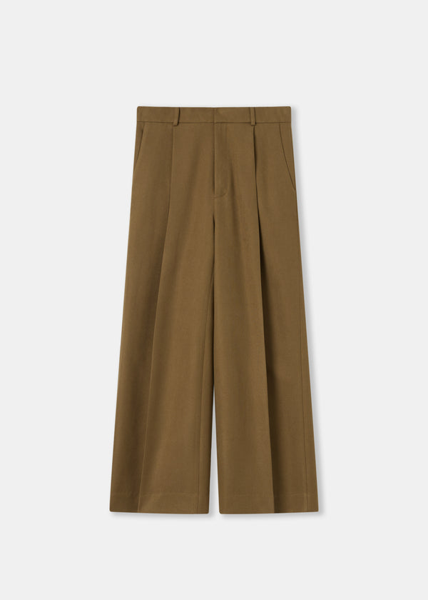 Camel Pleated Trousers