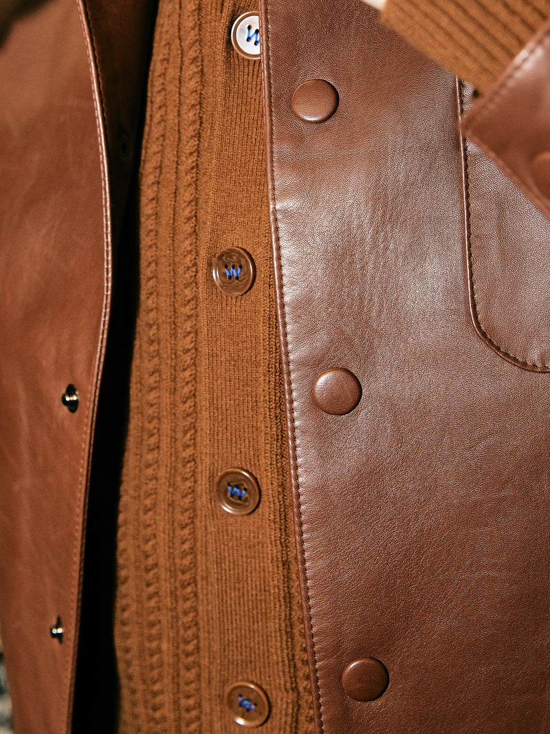 Slim-fit Leather Jacket  [Pre-Order]
