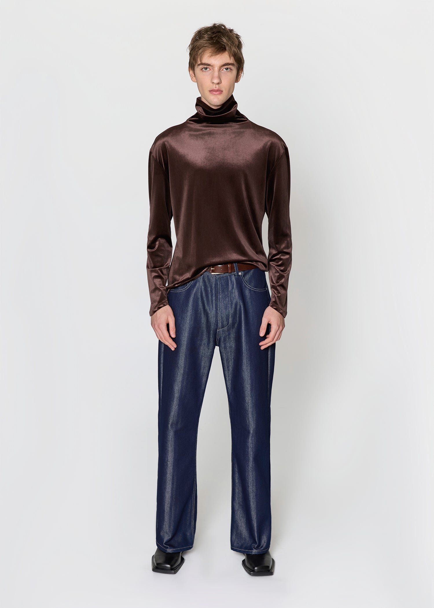 Indigo Harringbone Jeans