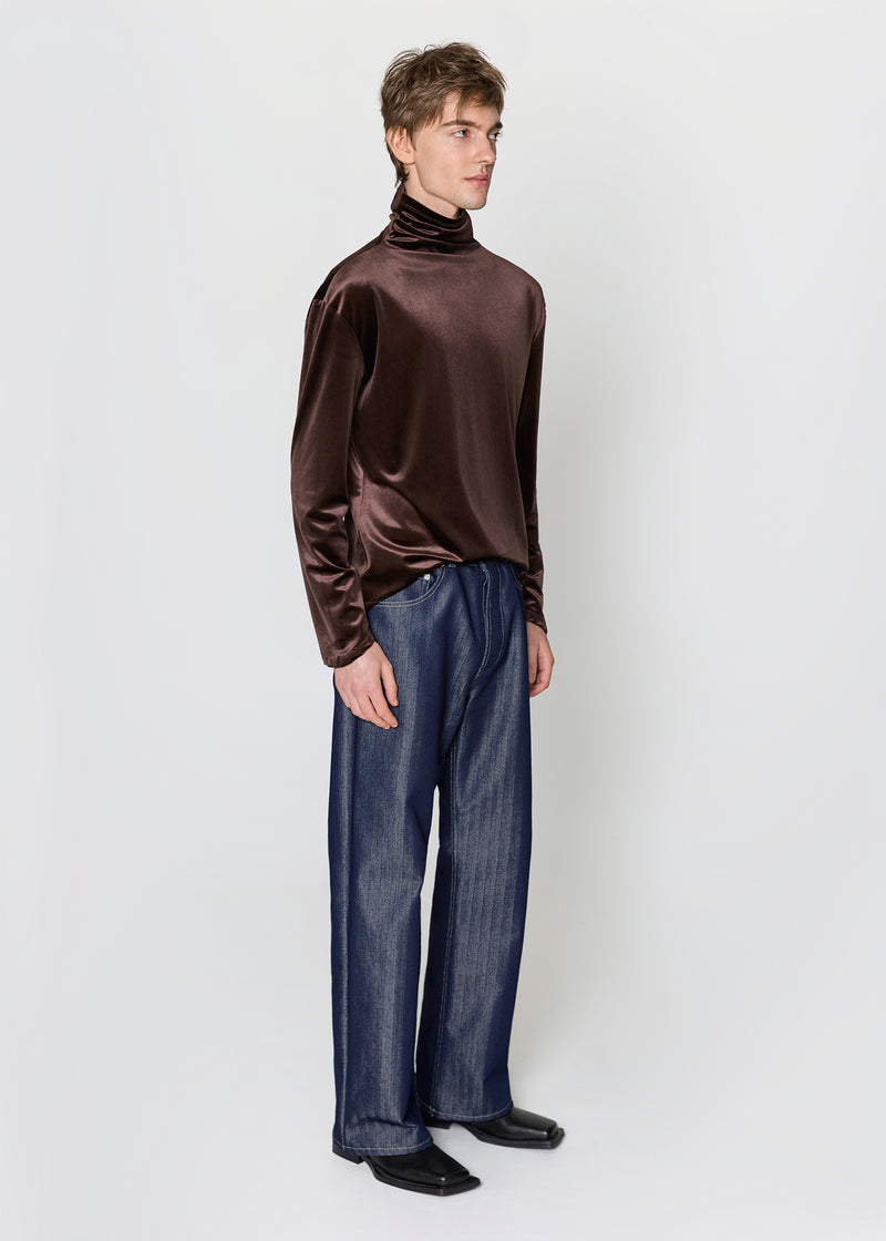 Chocolate Velvet Turtleneck