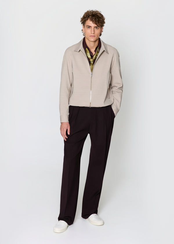 Beige Sport Harrington Jacket