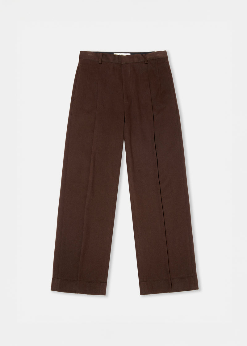 Brown Classic Cropped Trousers