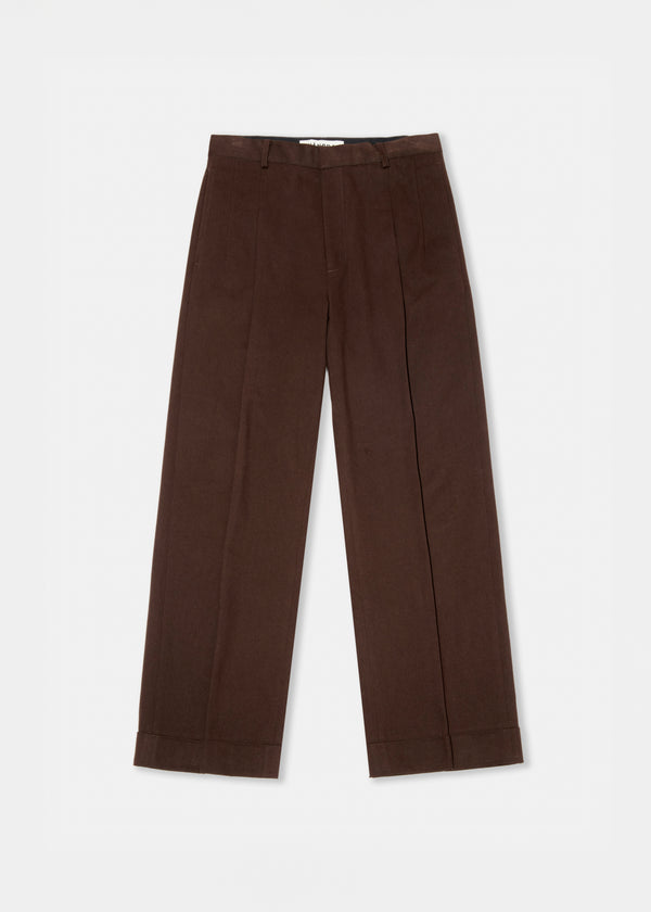 Brown Classic Cropped Trousers