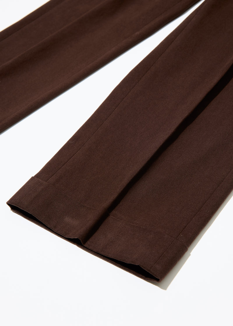 Brown Classic Cropped Trousers