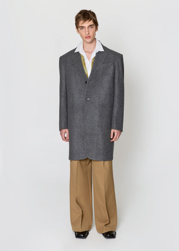 Grey Essentia Wool Coat