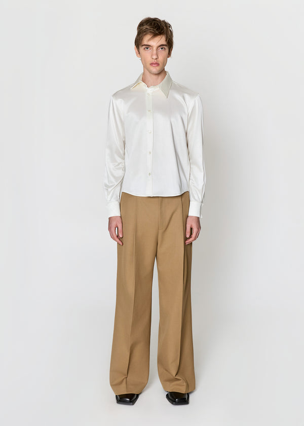 Sateen Asymmetric Shirt