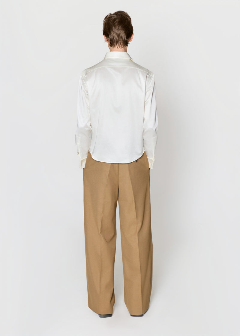 Sateen Asymmetric Shirt