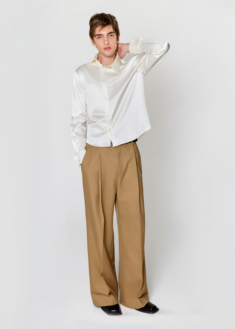 Sateen Asymmetric Shirt