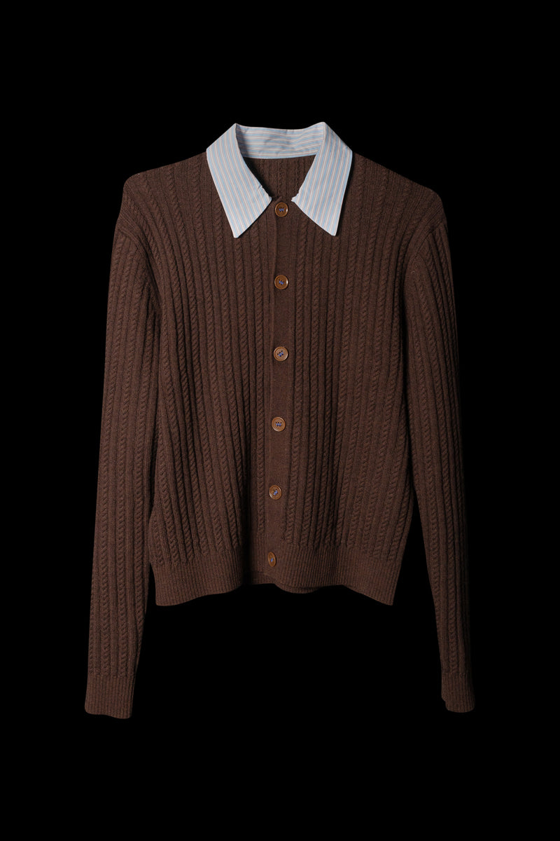 Knit Cardigan in Wool  [Pre-Order]