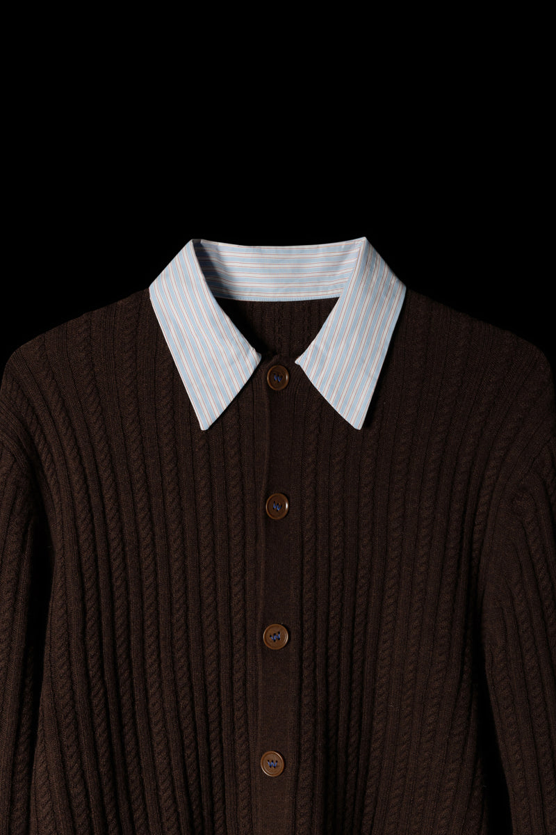 Knit Cardigan in Wool  [Pre-Order]