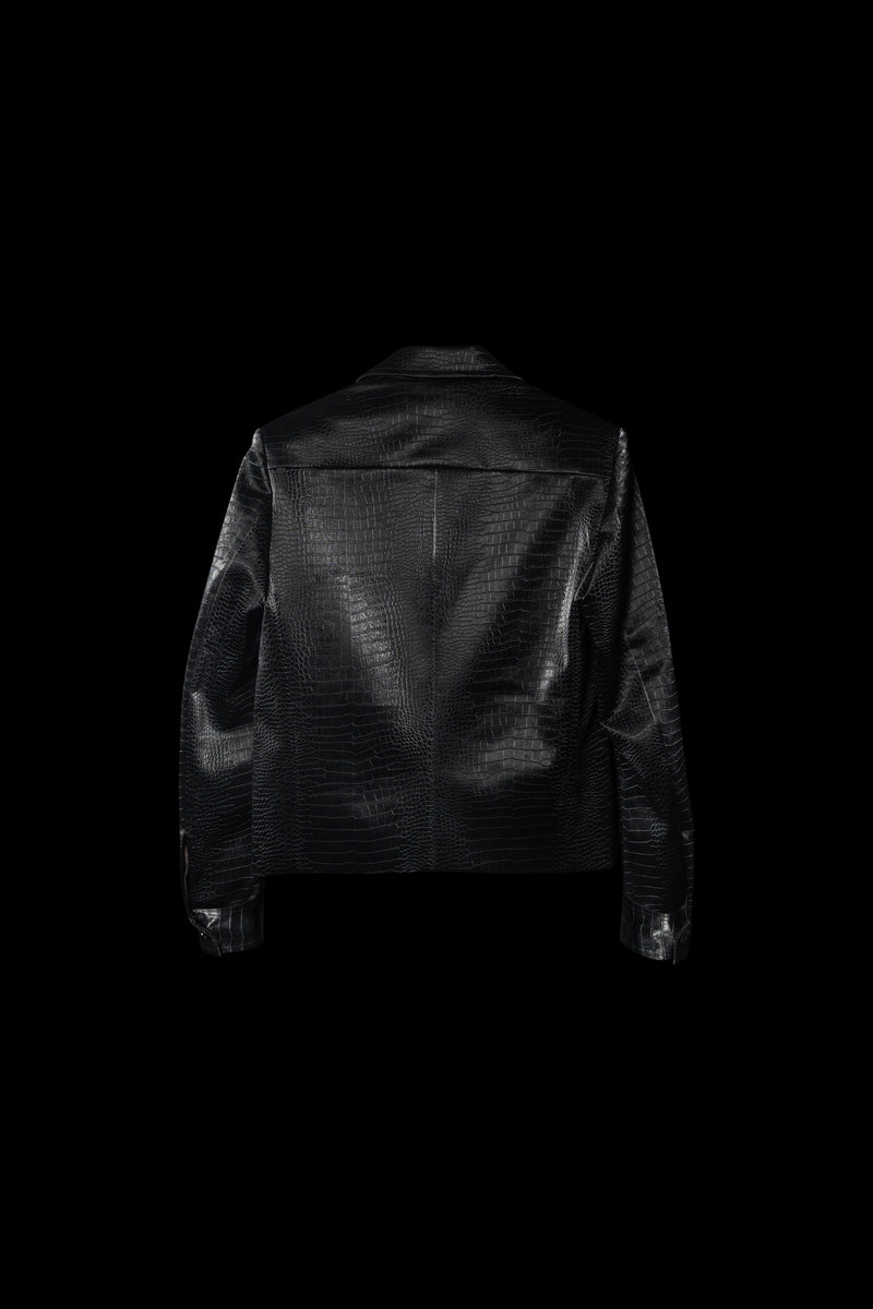 Embossed Leather Jacket  [Pre-Order]