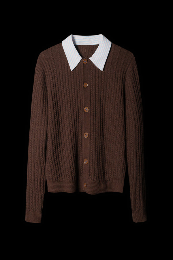 Knit Cardigan in Wool  [Pre-Order]
