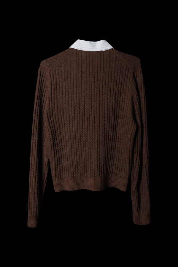 Knit Cardigan in Wool  [Pre-Order]