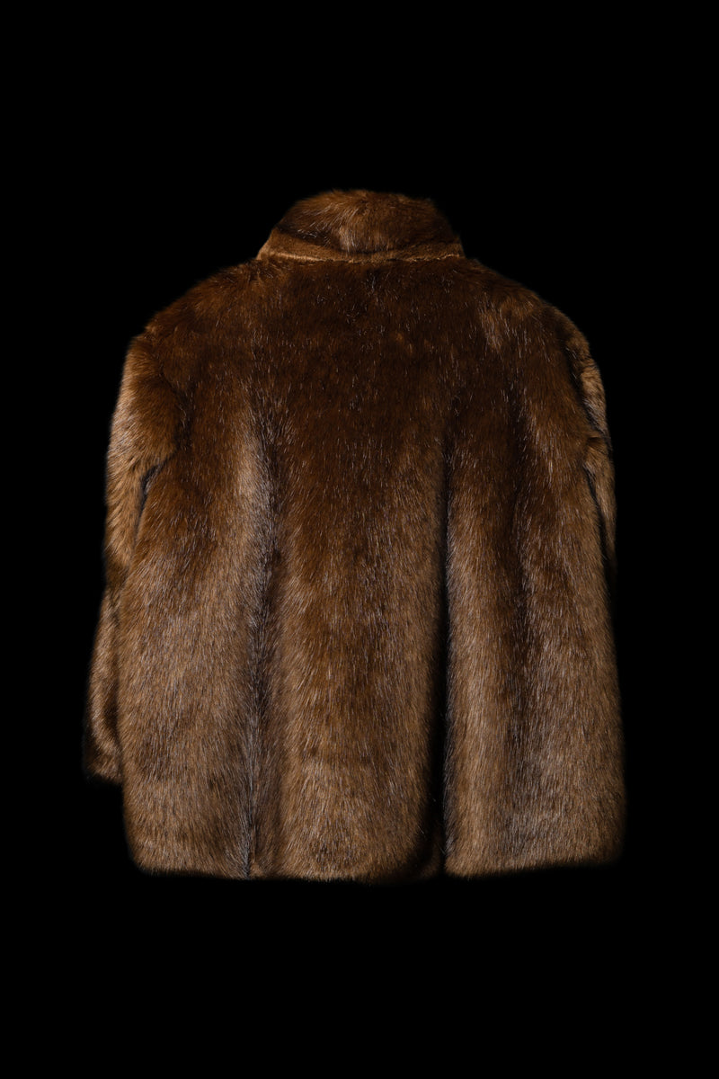 Notched Lapel Fur Jacket  [Pre-Order]