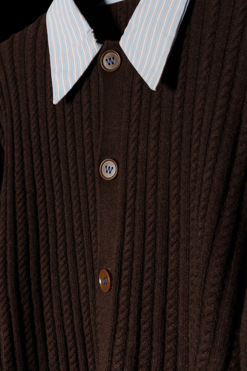 Knit Cardigan in Wool  [Pre-Order]