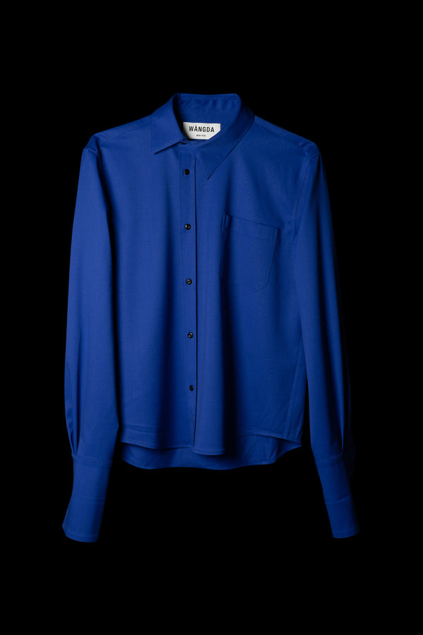 Asymmetric-collar Shirt  [Pre-Order]
