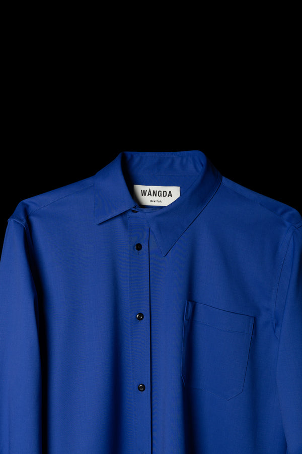 Asymmetric-collar Shirt  [Pre-Order]