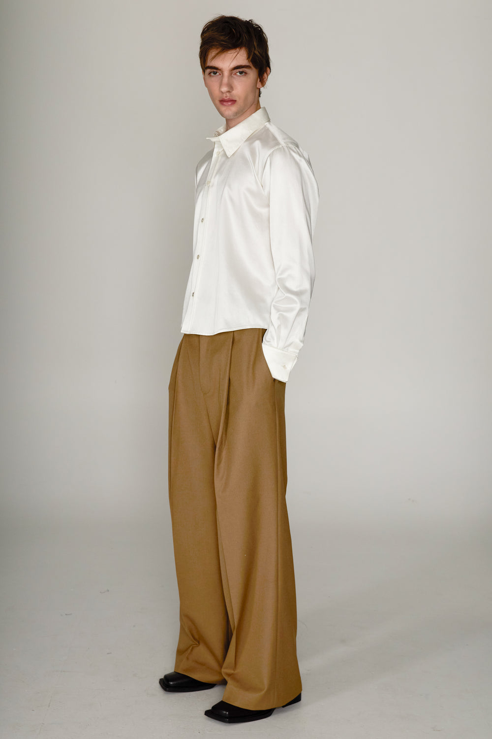 Sateen Asymmetric Shirt