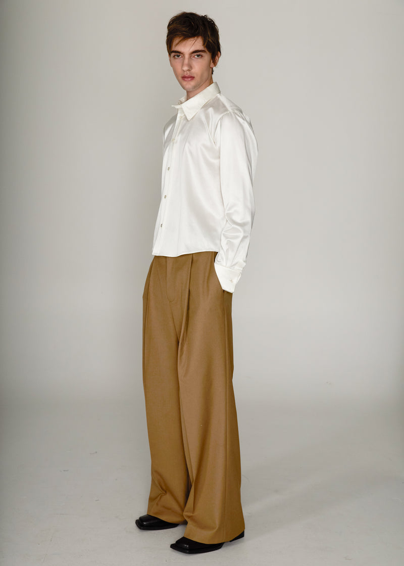 Sateen Asymmetric Shirt