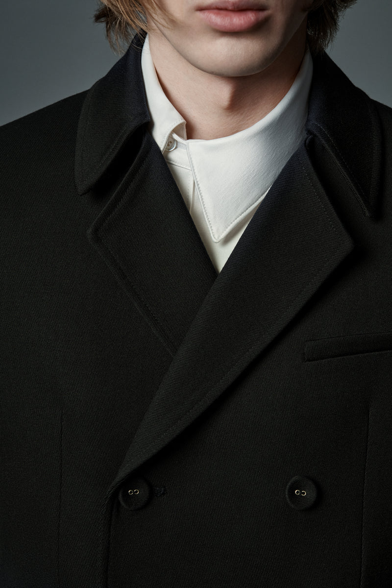 Black Re-engineered Double-Breasted Blazer